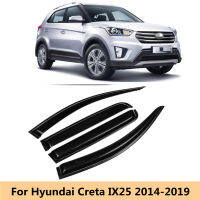 รถด้านข้างหน้าต่าง Visor D Eflector Vent กันสาดที่พักพิงฝนยามปกสำหรับ Hyundai Creta IX25 2014 2015 2016 2017 2018 2019