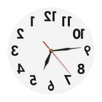 Reverse Wall Clock Unusual Numbers Backwards Modern Decorative Clock Watch Excellent Timepiece For Your Wall