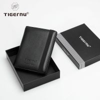 【CC】□  Business Cover Anti-theft Men Card ID Holder Leather Wallets Male Purse