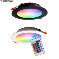 DC5V RGB LED Downlight 6W 9W 12W ไม่มีไดร์เวอร์โคมไฟเพดานปิดภาคเรียนสมาร์ท Embeded สีดำสีขาว Foyer Spot Light Driverless *