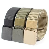 HongBiTu Mens Womens Plain Color Nylon canvas outdoor training Belt Plastic Buckle PD008 Bag Accessories