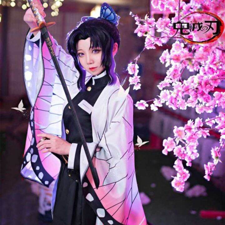 kochou-shinobu-cosplay-costume-demon-slayer-anime-cosplay-haori-cloak-suits-uniform-wig-halloween-costume-party-for-child-adult