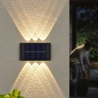 Smart Lamp Outdoor Solar System LED Lights Garden Decor Lamps For Balcony Cuurtyard Street Wall Light Fence Sunlight Solar Lamp