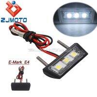 ♣■ E-Mark E4 12V White LED Water Drop Style Number Plate Lights Licence Light Motocross Truck Dual Sport License Plate Light