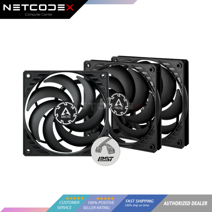  ARCTIC P12 Slim PWM PST (3 Pack) - 120 mm Case Fan with PWM  Sharing Technology (PST), Pressure-optimised, Quiet Motor, Computer, Extra  Slim, 300-2100 RPM - Black : Automotive