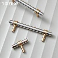 【YD】 Espelho-polido bronze Móveis Handle e Knob T-bar Cabinet Hardware Handles gaveta Pull Prata Quarto 304SS 1078