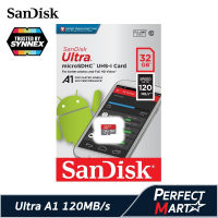 Sandisk Ultra MicroSDHC UHS-I 32GB ความเร็วอ่านสูงสุด 120 MB/s U1 A1 (SDSQUA4-032G-GN6MN)