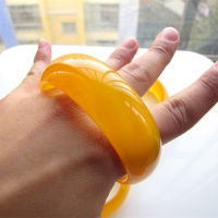 100 real jade bangles yellow chalcedony retro high-grade women bangle jade bracelet bangles jade Bangles Lady Party Gift