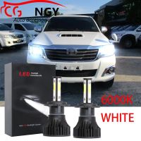 หลอดไฟหน้า LED 6000K 12V (40w) สีขาว สําหรับ Toyota Hilux Vigo 2005-2013 2 ชิ้น