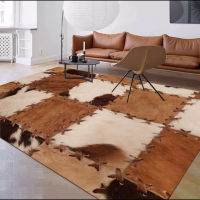 Modern Imitation Cowhide Living Room Decoration Carpet Home Zebra Pattern Study Cloakroom Carpets Bedroom Bedside Non-slip Rug