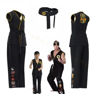 Adult The Karate Kid Movie Cobra Kai Gi Halloween Party Costume Cosplay  Uniform