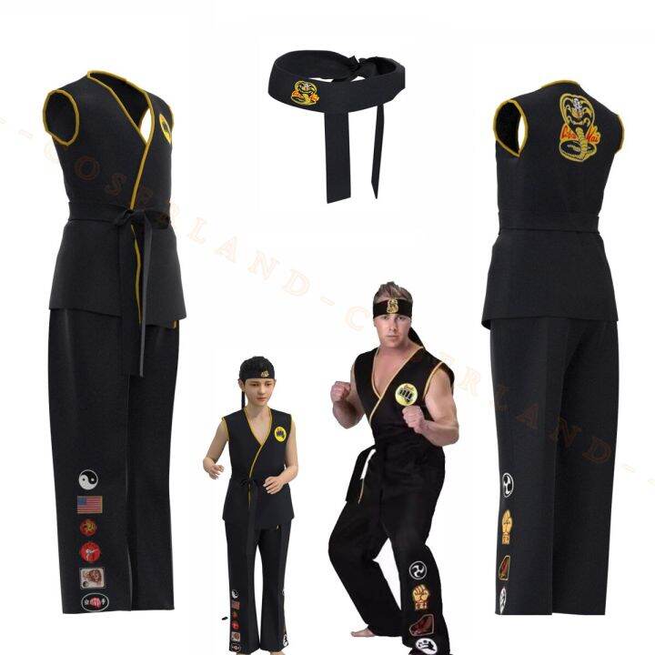 cobra-kai-cosplay-costume-for-kids-adults-the-karate-kid-daniel-larusso-johnny-lawrence-black-karate-uniform-top-pants-halloween