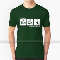 I Enjoy Bacon Periodically For Men Women T Shirt Tops Summer Cotton T Shirts Big Size S   6XL Periodic Table Bacon Periodically XS-6XL