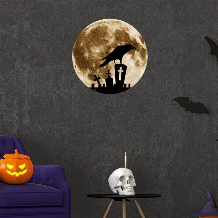 24-home-accessories-luminous-mooncrow-ghost-hand-pumpkin-สติ๊กเกอร์ติดผนังสำหรับห้องนั่งเล่นเด็ก-creative-fluorescent-bedroom-สติ๊กเกอร์ตกแต่ง