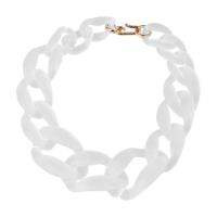 big plastic Chain Necklace Fashion jewelry Frosted white