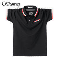 VSHENG 2020 เสื้อยืดโปโลขนาดใหญ่สำหรับผู้ชายขนาดบวก M-6XL ตกแต่งกระเป๋าธุรกิจท็อปส์