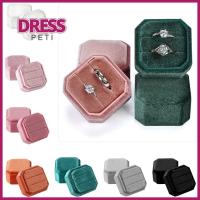 PETI DRESS พร้อมฝาที่ถอดออกได้ กล่องเครื่องประดับอัญมณี ประณีตประณีตประณีต เหลี่ยมทรงแปดเหลี่ยม กล่องแสดงแหวน คุณภาพสูงมาก ผ้ากำมะหยี่กำมะหยี่ กล่องบรรจุของ แต่งงานในงานแต่งงาน