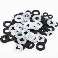 50/100 x M2 M2.5 M3 M4 M5 M6 M8 M10 M12 White Black Plastic Nylon Flat Washer Plane Spacer Insulation Gasket Ring For Screw Bolt