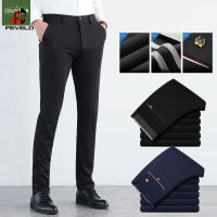 Feveld Local Delivery(Size 28-40) Mens Formal Pants Office Thin Slim Fit Black Long Trousers Man Business korean Casual Pant Big Plus Size Oversized seluar slack lelaki