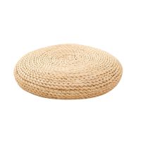 Round Natural Pouf Weaving Cushion Fill the Silk Floss Pillow Soft Yoga Chair Seat Mat Window Pad