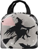 Halloween Witch Portable Insulated Lunch Bax Cooler Tote Box For Women Men Adults College Work Picnic Hiking Beach Fishing