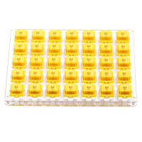 Gateron หมวกทองสวิทช์ Milky Yellow สวิทช์ Extras 5pin RGB Linear 63G Mx Stem สำหรับคีย์บอร์ดแบบกลไก50M สีเหลืองชุดเครื่องปรุงกรณี