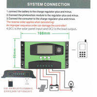 เครื่องควบคุมการชาร์จโซลาร์เซลล์ควบคุมแผงโซล่า ABS 12V 24V ป้องกันวงจรเปิดพร้อมสถานีพลังงานหน้าจอ LCD สำหรับ