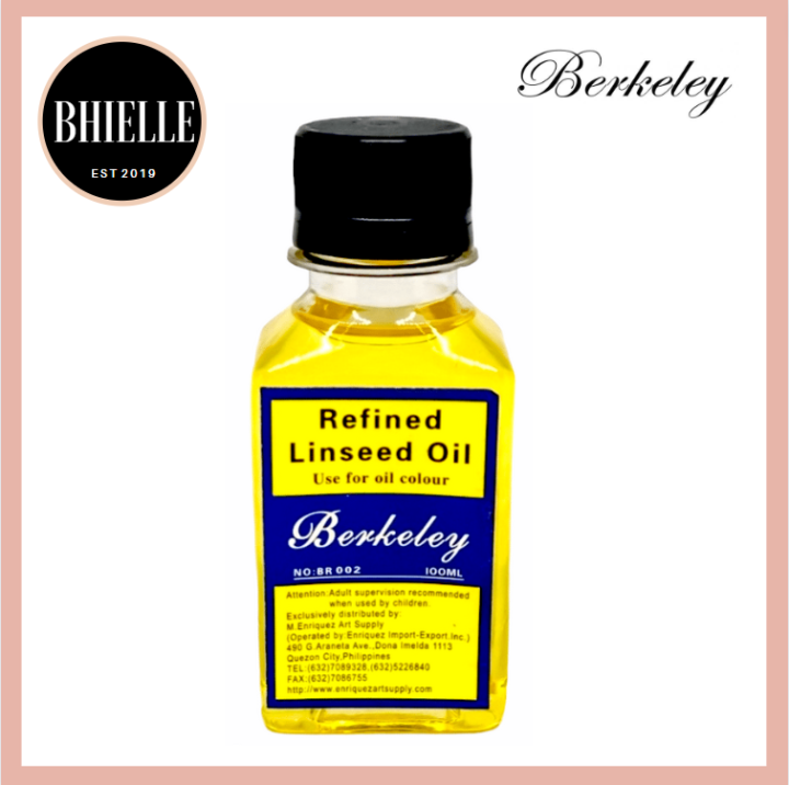 Berkeley Refined Linseed Oil and Turpentine 100ml for drying oil paint