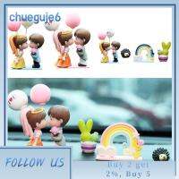 ของขวัญ CHUEGUJE6เด็กผู้หญิงจุ๊บอะนิเมะคู่แดชบอร์ดอุปกรณ์เสริมรูปปั้นตุ๊กตาเครื่องประดับรถยนต์โมเดลน้ำหอมเครื่องประดับคลิป Hiasan Interior รถยนต์