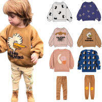 2021Kids Clothes Sets Toddler Boys New Autumn Casual Clothing Set TAO Brand Baby Girls Outfit Cartoon Jumpers Tops Sweatshirt Pants