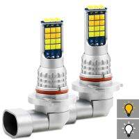 2ชิ้น DC9-36V ใน H10 V6 30W 3000LM IP65รถ LED ไฟตัดหมอกสีคู่พร้อมโคมไฟ SMD-2525 LED 30ดวง