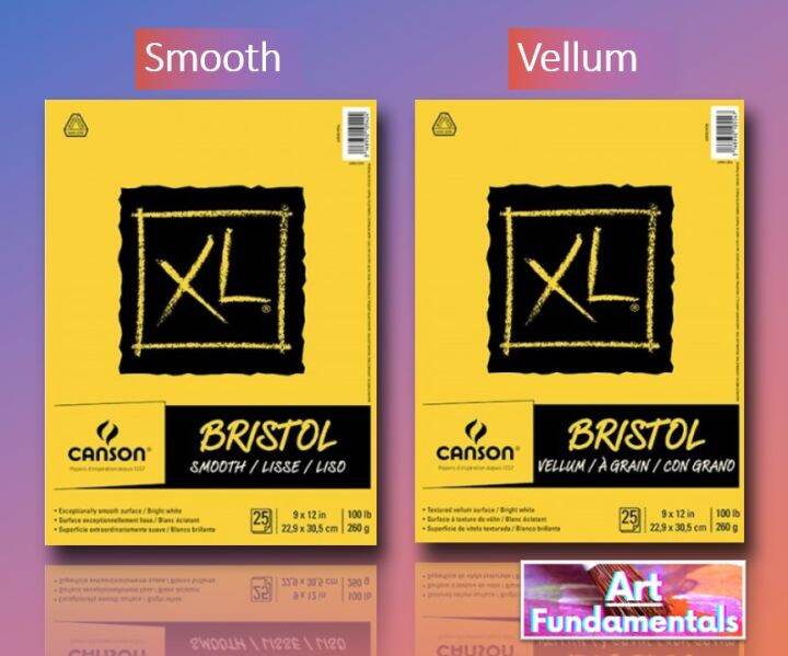 Canson XL Bristol, Vellum, 9x12", 25 sheets, 260 gsm 100 lb Lazada PH