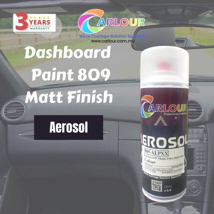 Dashboard Door Panel Paint Aerosol 809 Matt Finish for All Polypropylene (PP) plastic Auto parts