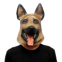 Halloween Mask Wolf Dog Headgear Cosplay Game Funny Latex Shepherd Dog Mask Latex Mask Masquerade Mask Carnaval Mask