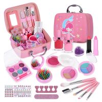 Play Washable Kids Safe Girls Gifts Play Kit Makeup Toxic Girls Pretend Makeup for Real Set Non Birthday Princess Toys Kids