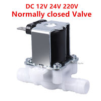 DC 12โวลต์24โวลต์220โวลต์ไฟฟ้า Solenoid V Alve แม่เหล็กปกติปิดความดัน Solenoid V Alve ปากน้ำวาล์วน้ำอากาศปากน้ำกระแสสลับ