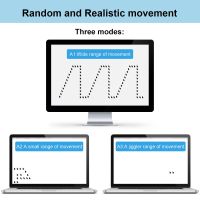 เมาส์ USB Jiggler เมาส์ที่ไม่สามารถตรวจจับได้คอมพิวเตอร์อัตโนมัติ Mover Jiggler ช่วยให้คอมพิวเตอร์ตื่นตัวจำลองเมาส์ Meimiao