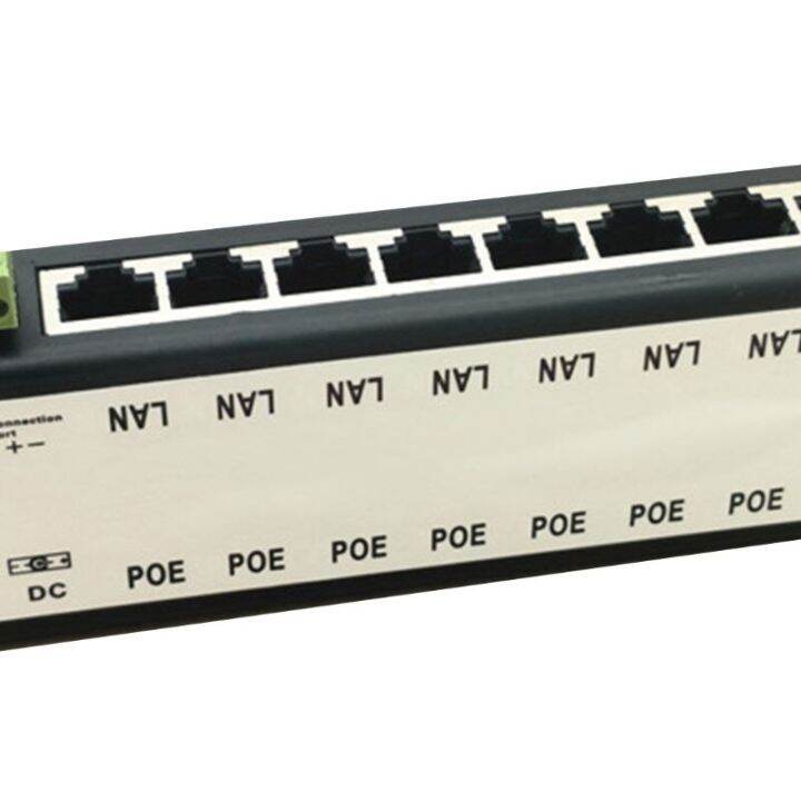 huilopker-mall-8พอร์ต-poe-injector-poe-สำหรับกล้องวงจรปิดเครือข่าย-poe-กล้อง-power-over-ethernet-ieee802-3af-x6ha