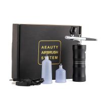 New Oxygen Injector Mini Air Compressor Kit Air-Brush Paint Spray Gun Airbrush Nail Art Tattoo Craft Cake Nano Fog Mist Sprayer