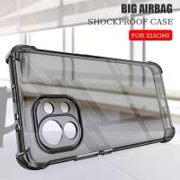 Mi11 11lite Airbag Black Clear Case For Xiaomi Mi 11 Lite 5g Ne 11i 10t Pro 12 10 T Shockproof Transparent Soft Silicone Cover