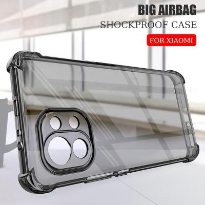 Mi11 11lite Airbag Black Clear Case For Xiaomi Mi 11 Lite 5g Ne 11i 10t Pro 12 10 T Shockproof Transparent Soft Silicone Cover