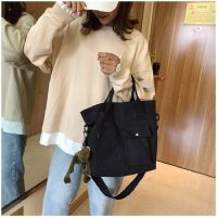 Canvas Tote Bag With Zipper Large Handbag Women Shoulder Bag Summer Beach Bag Daily Use Female Shopping Bag Lady