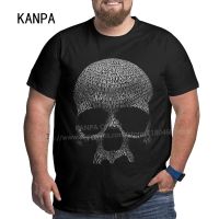 Personalized Skull Letters MenS Oversized Cotton T Shirts Short Sleeve Tops Tee Skeleton Graphic T-Shirt For Big Tall Man 6Xl 【Size S-4XL-5XL-6XL】