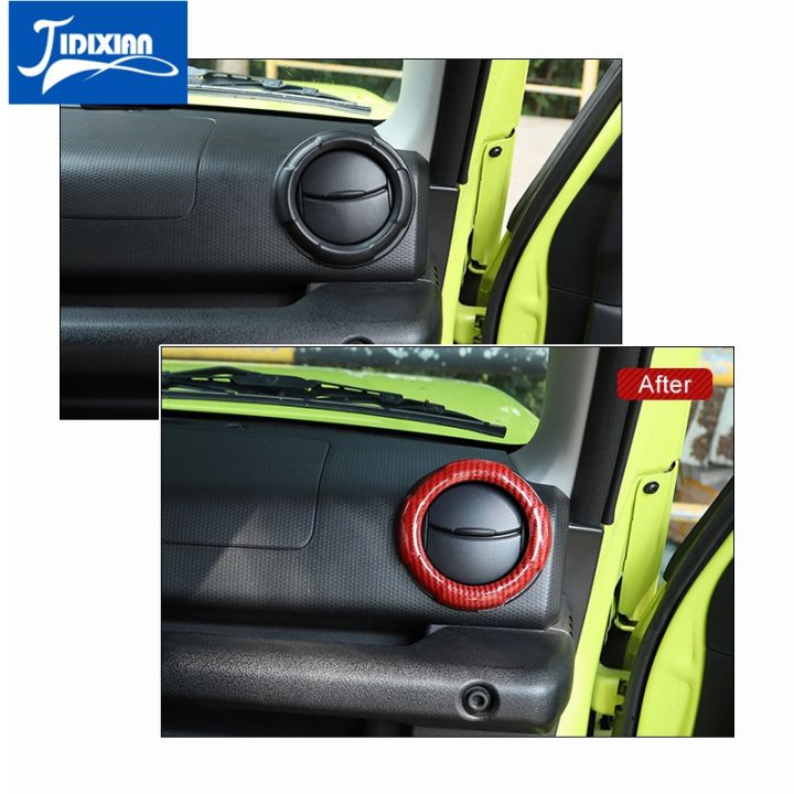 jidixian-car-air-conditioning-vent-outlet-decoration-ring-stickers-for-suzuki-jimny-2019-car-interior-accessories