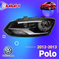 Volkswagen Polo 2011-2013 VW POLO VENTO Sedan &amp; Hatchback ไฟหน้าสำหรับ ไฟหน้า โคมไฟหน้า ไฟหน้า​โปรเจค​เตอร์​ โคมไฟหรถยนต์ เลนส์กระจก headlamp headlight front light lens