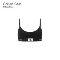 CALVIN KLEIN เสื้อชั้นในผู้หญิง 1996 Cotton ทรง Lght Lined Bralette รุ่น QF7216AD UB1 - สีดำ