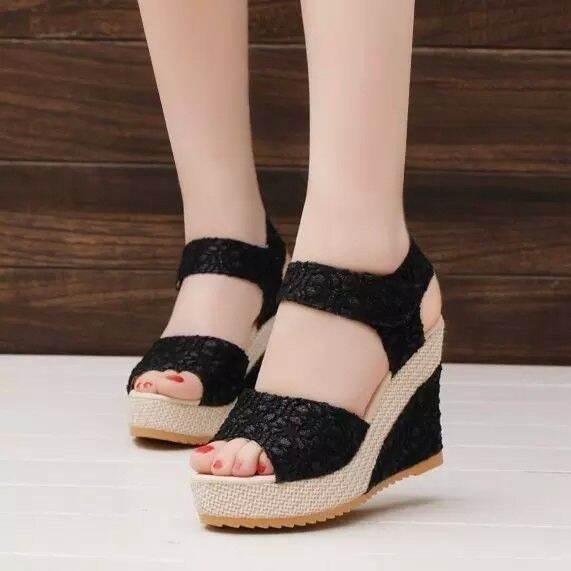 White bottom hot sale platform sandals