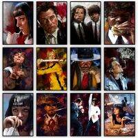 Vintage Pulp Fiction Movie Canvas Art พิมพ์สำหรับตกแต่งห้องนั่งเล่น