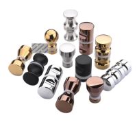 1Piece Aluminum Alloy Glass Door Back To Back Knob Pull For Bath Shower Enclosure Ball Barrel Shaped Matte Black Shiny Rose Gold