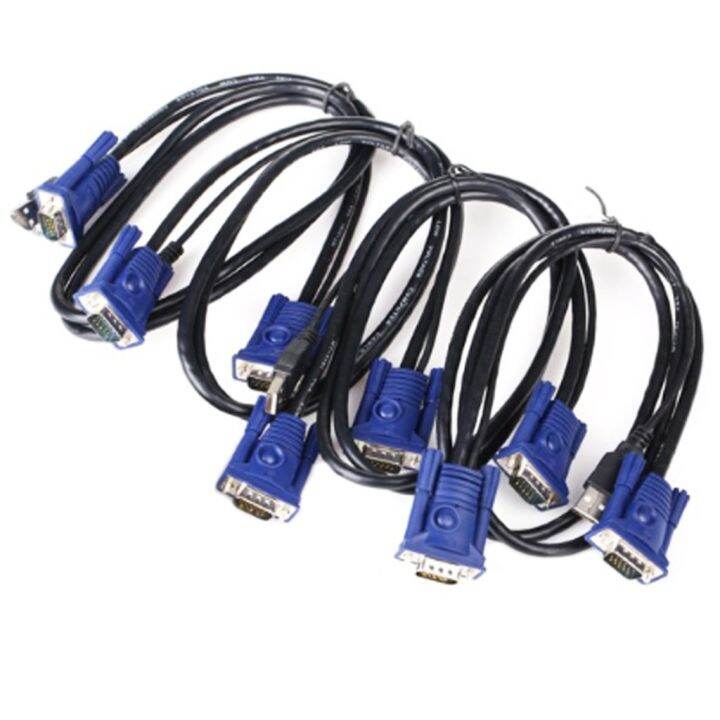 kvm-4-port-vga-kvm-switch-with-usb-hub-พร้อมสาย-4เส้น